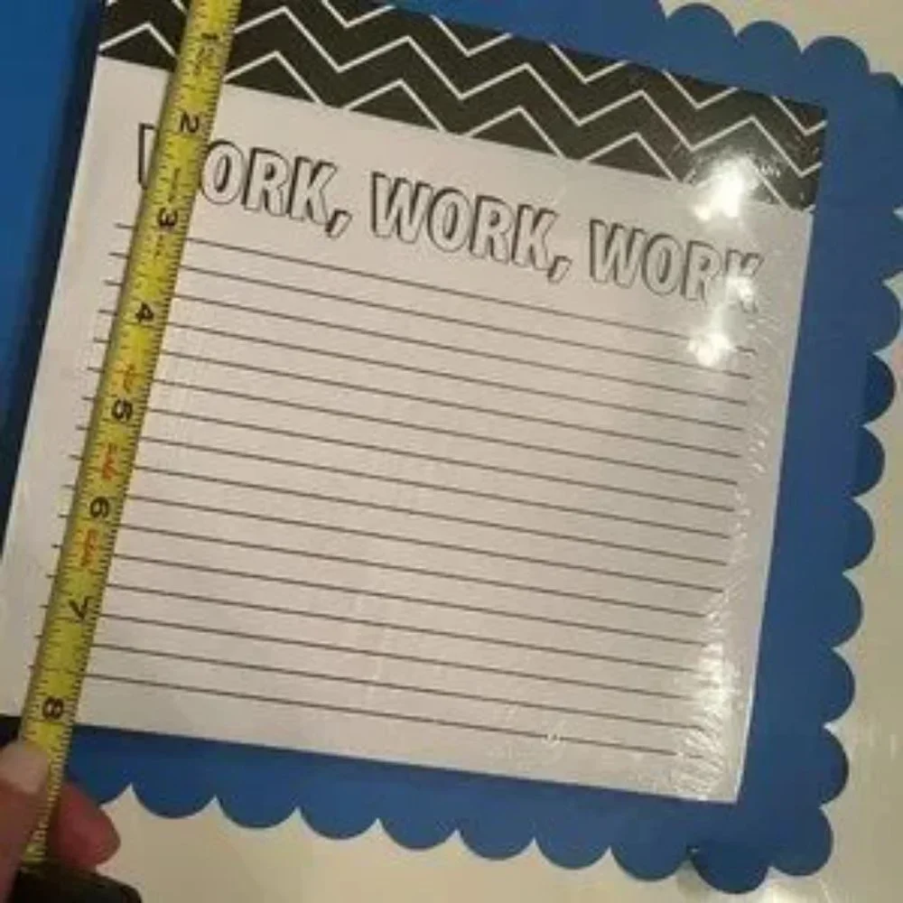 Note Pad - Memo Block - Work! Work! Work! (250 sheets - new )‎